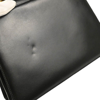 Salvatore Ferragamo Black Leather Gancini 2way Handbag
