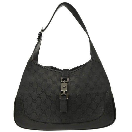 Gucci Black GG Jackie Hobo Handbag