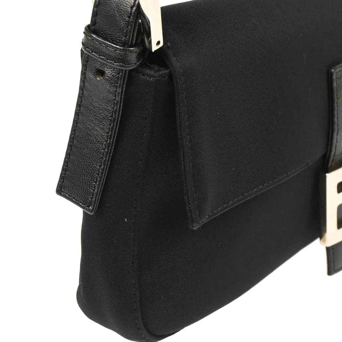 Fendi 2009 Black Jersey Baguette Handbag