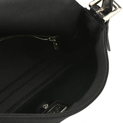 Fendi 2009 Black Jersey Baguette Handbag