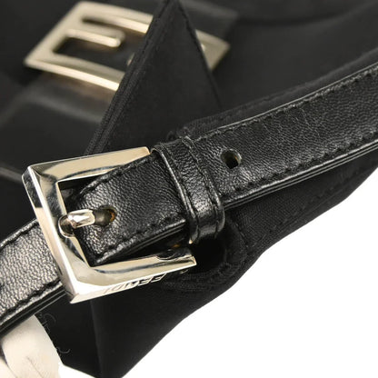 Fendi 2009 Black Jersey Baguette Handbag