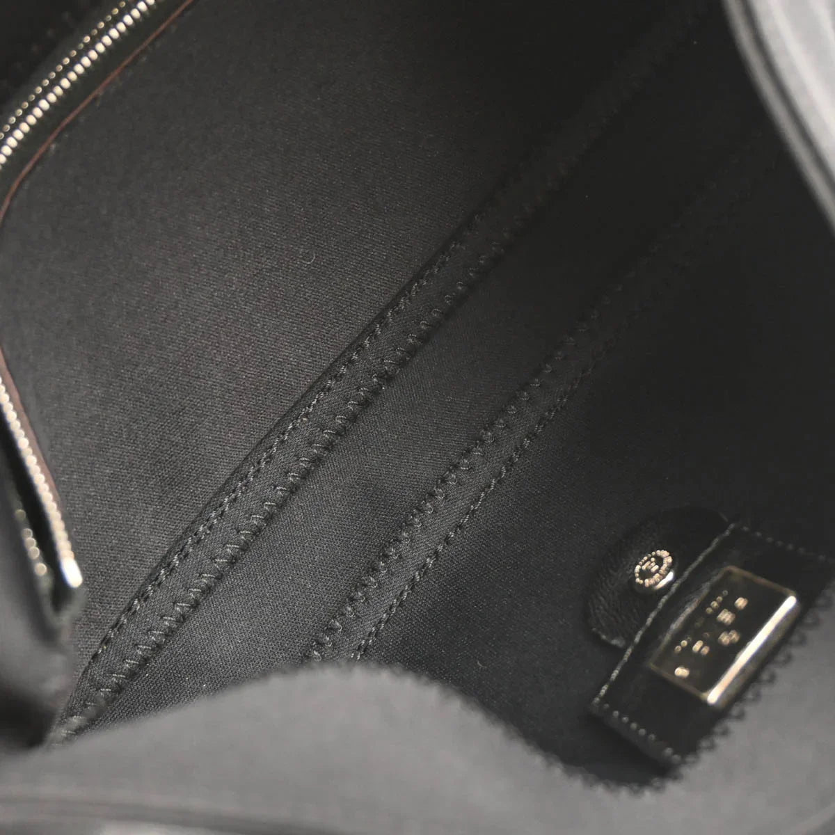 Fendi 2009 Black Jersey Baguette Handbag