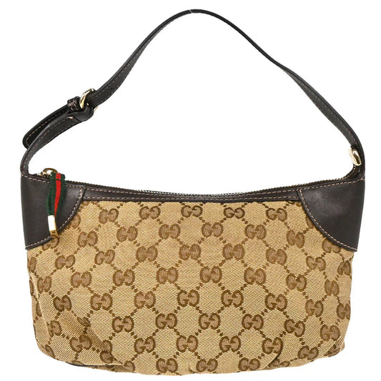 Gucci Beige Canvas GG Handbag