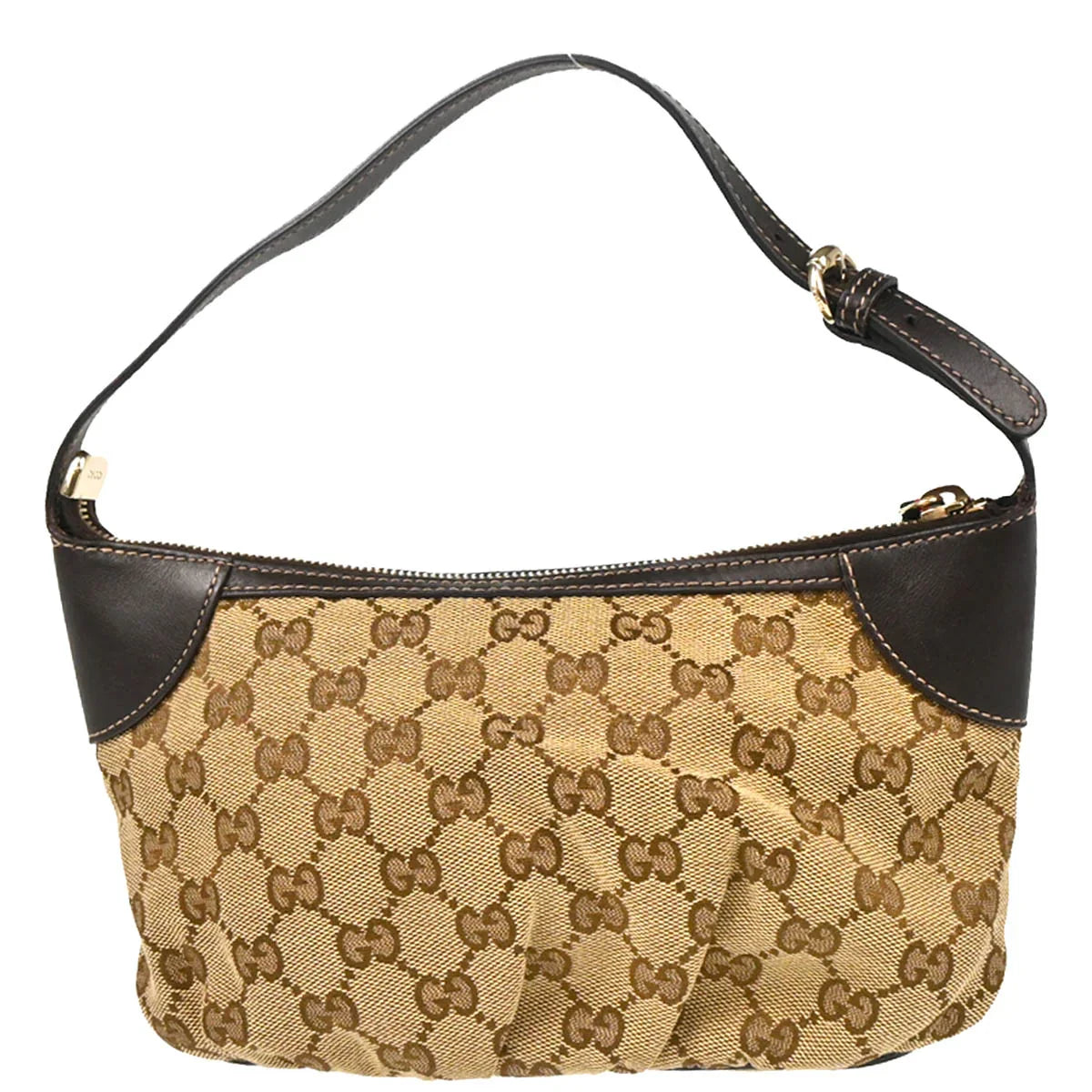Gucci Beige Canvas GG Handbag