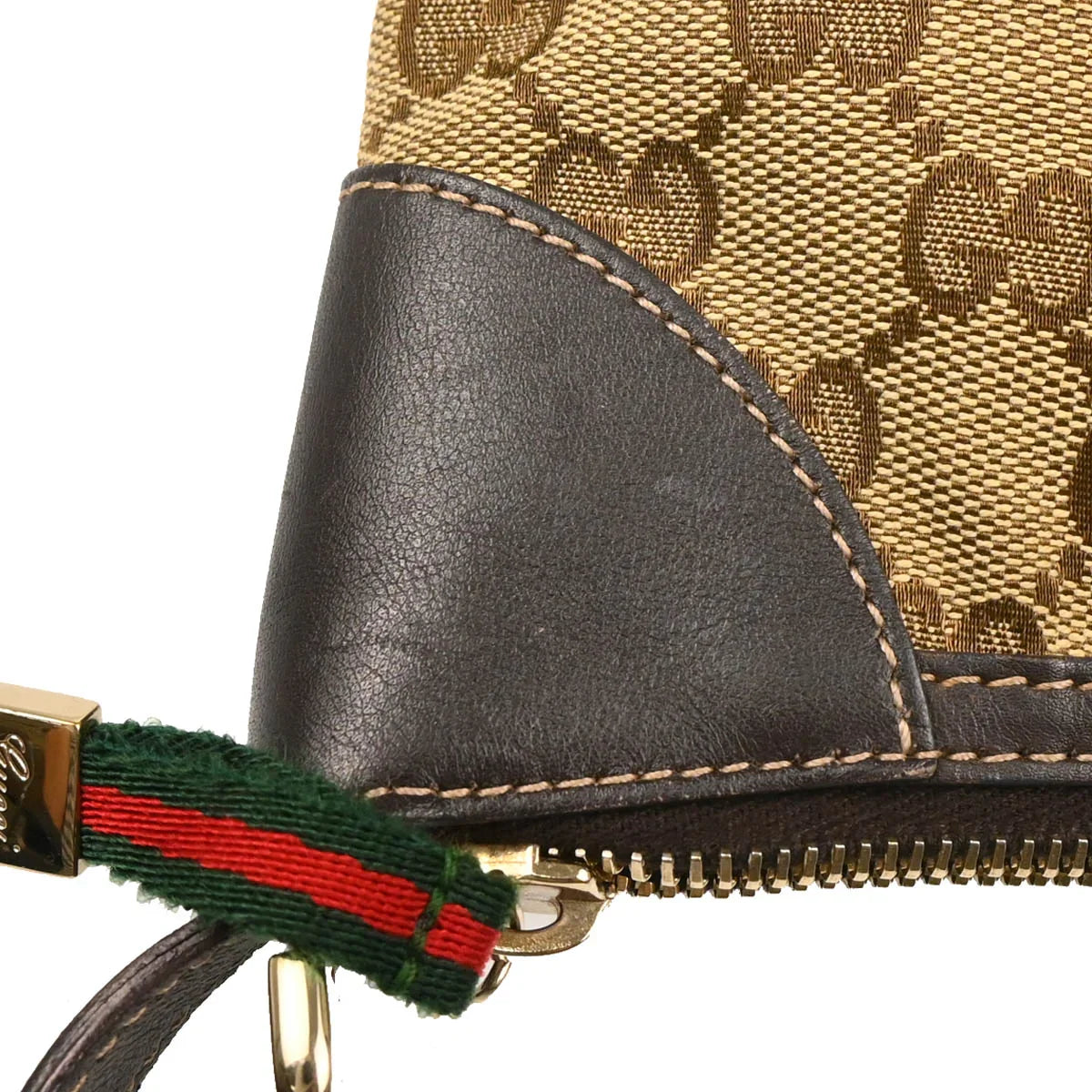 Gucci Beige Canvas GG Handbag