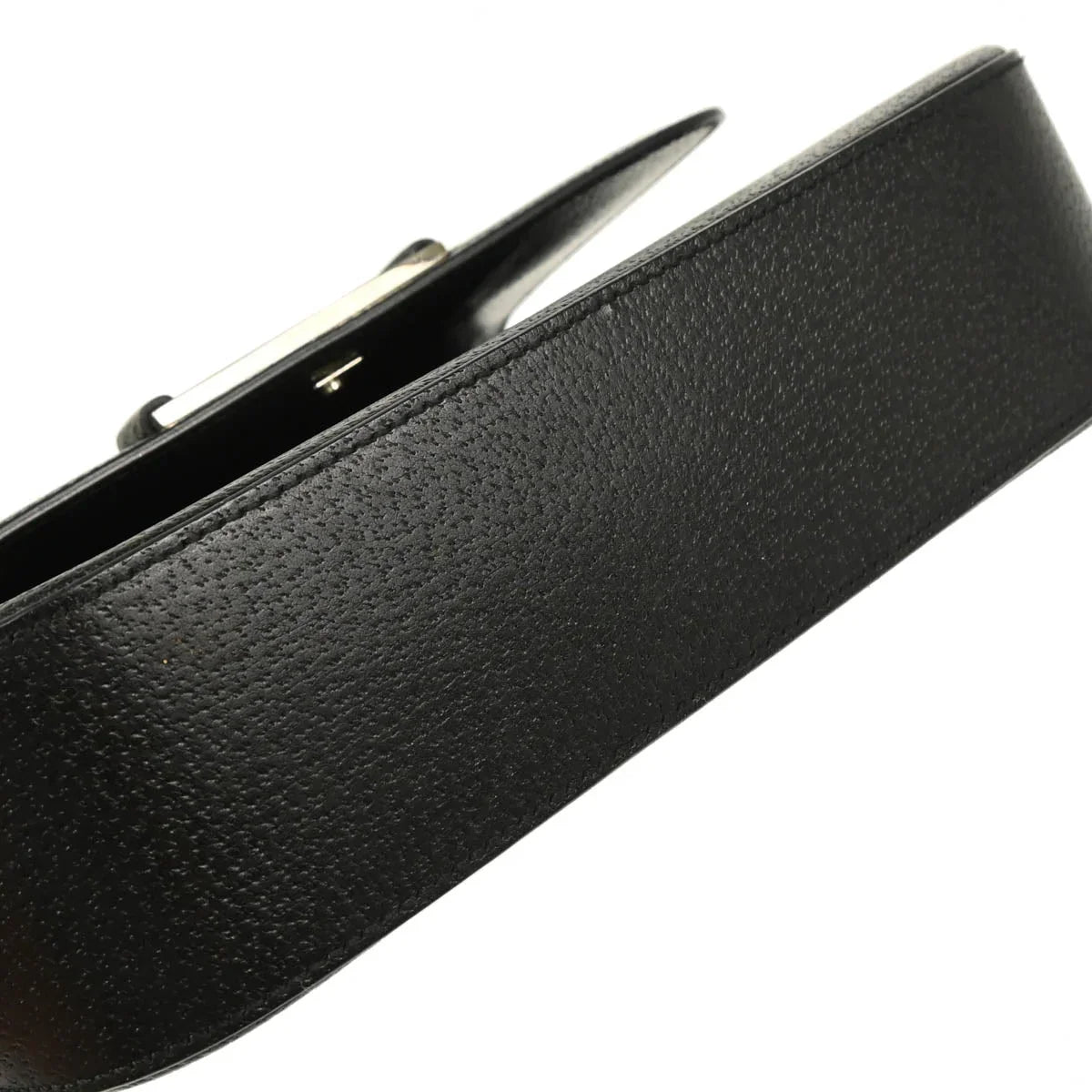 Gucci Black Leather Bamboo Handbag
