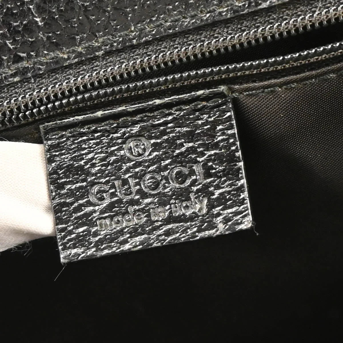 Gucci Black Leather Bamboo Handbag