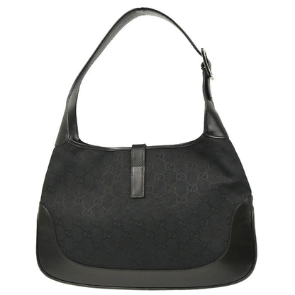 Gucci Black GG Jackie Hobo Handbag