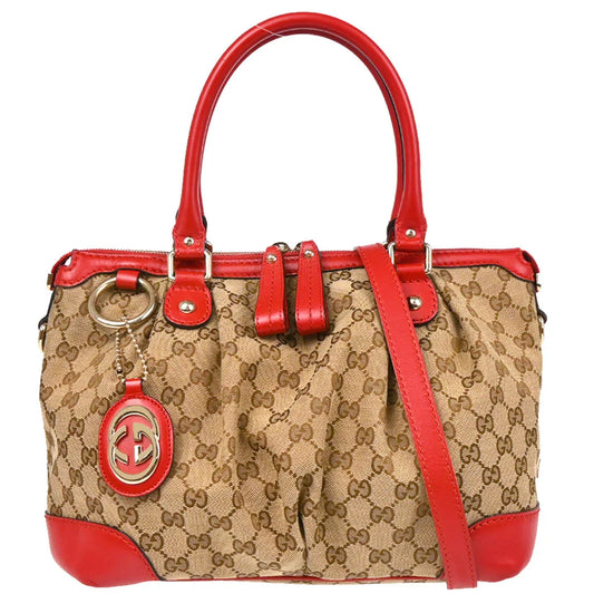 Gucci Beige GG Sukey 2way Shoulder Handbag