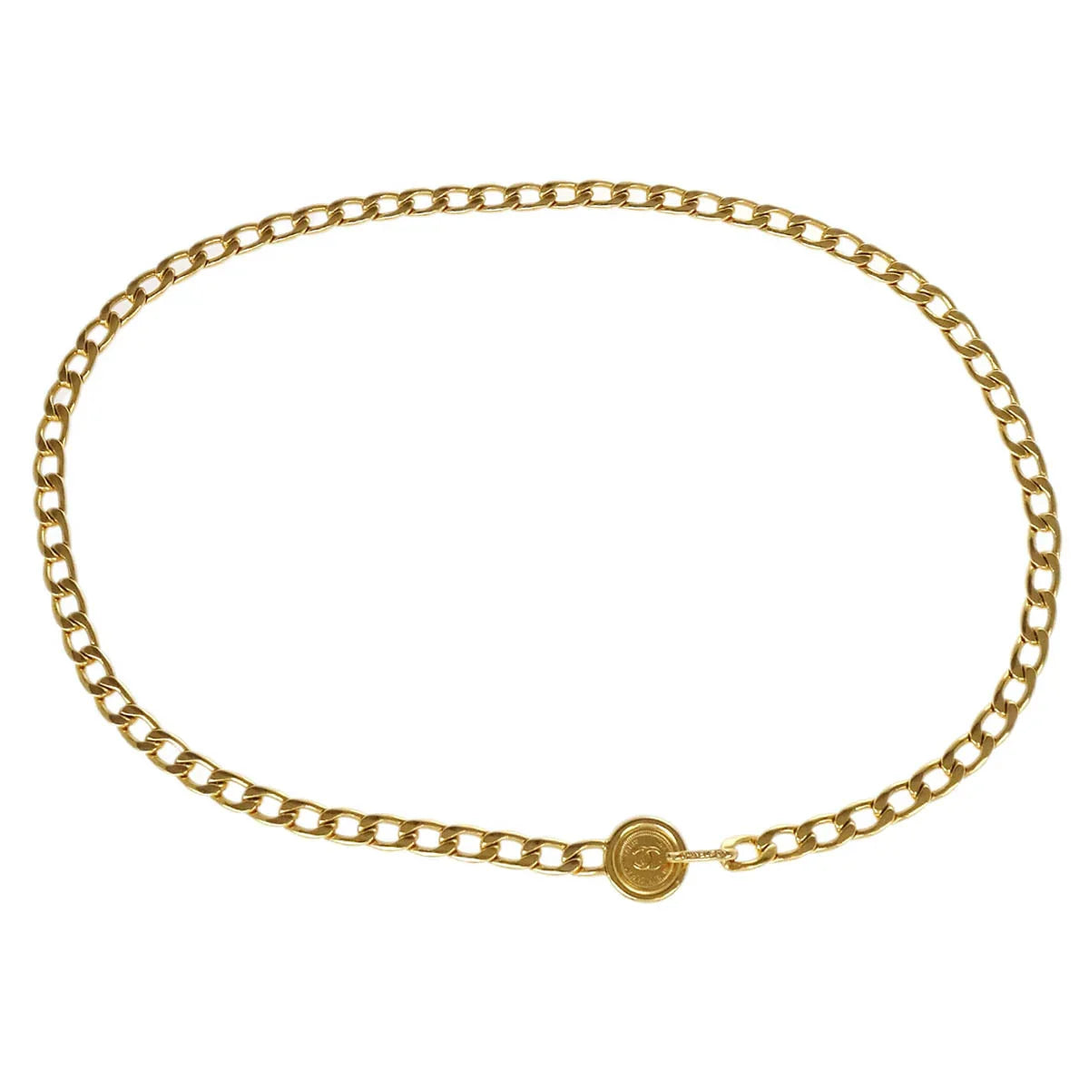 Chanel Medallion Charm Chain Belt Gold