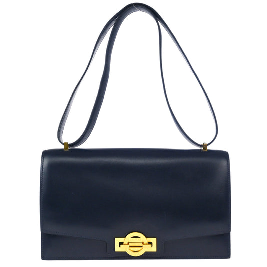 Hermes 1977 Blue de Prusse Box Calf Olympie Shoulder Bag