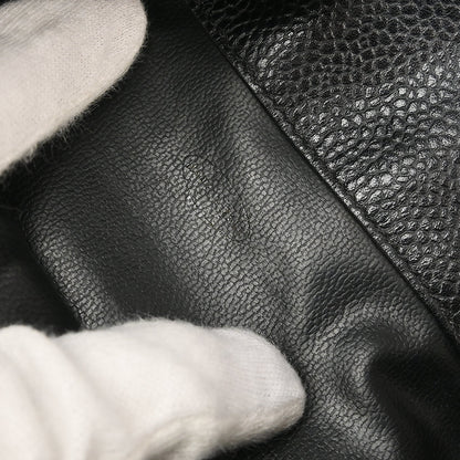 Chanel Black Caviar Triple CC Drawstring Shoulder Bag
