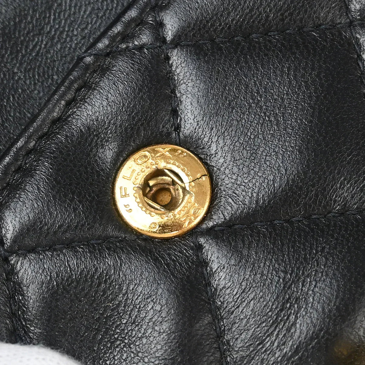 Chanel 1994-1996 Black Lambskin Small Classic Double Flap Shoulder Bag