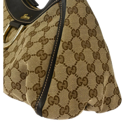 Gucci Beige GG Hobo Abbey D Ring Handbag