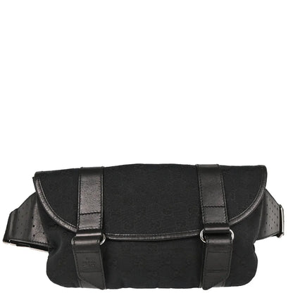 Gucci Black Canvas GG Waist Bum Bag