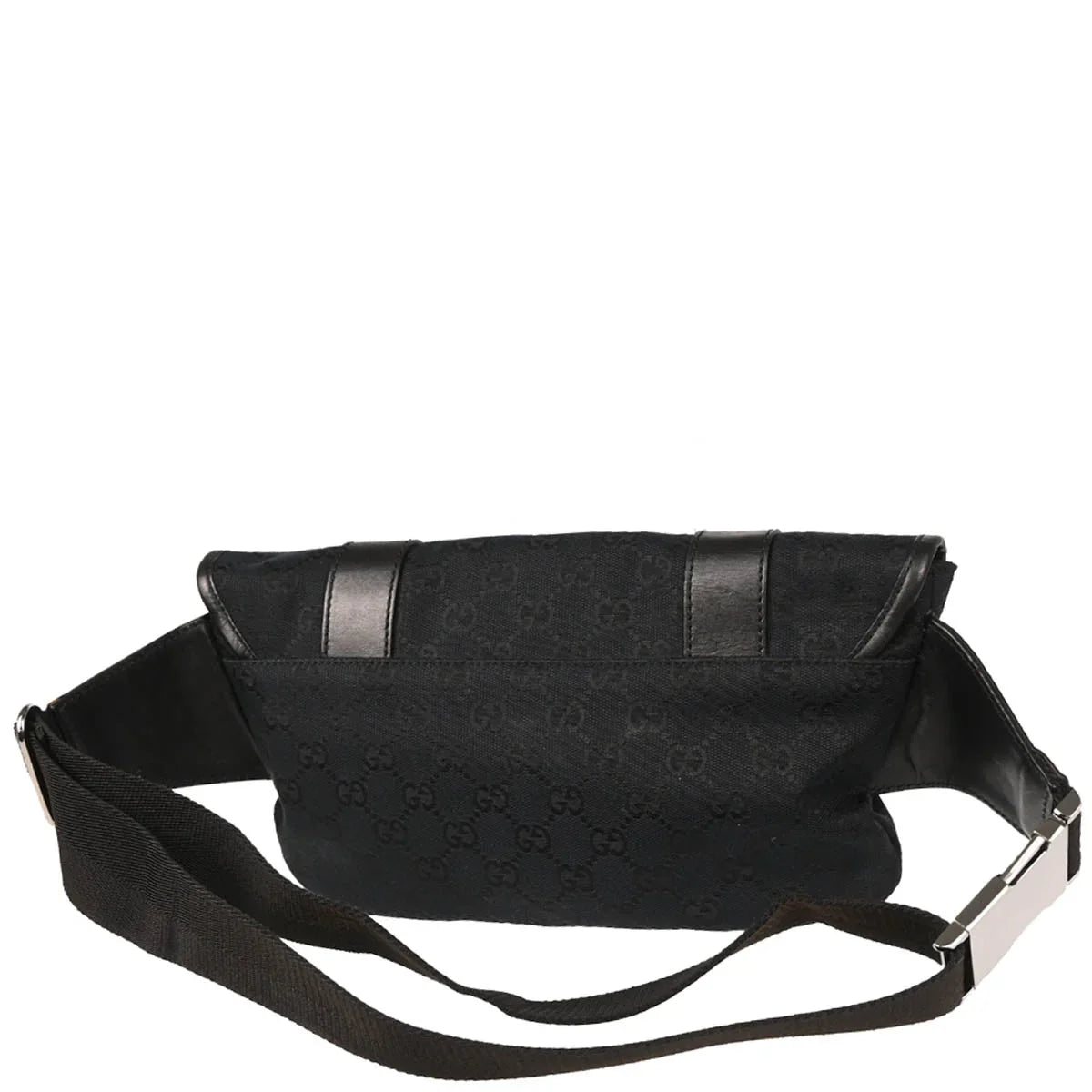 Gucci Black Canvas GG Waist Bum Bag