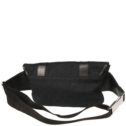 Gucci Black Canvas GG Waist Bum Bag