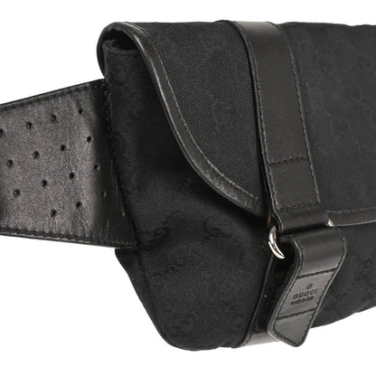 Gucci Black Canvas GG Waist Bum Bag
