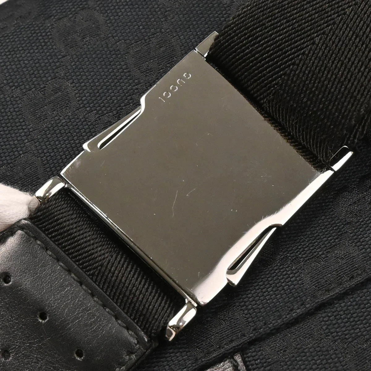 Gucci Black Canvas GG Waist Bum Bag