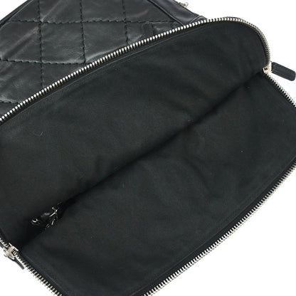 Chanel 2006-2008 Black Calfskin Expandable Flap Handbag
