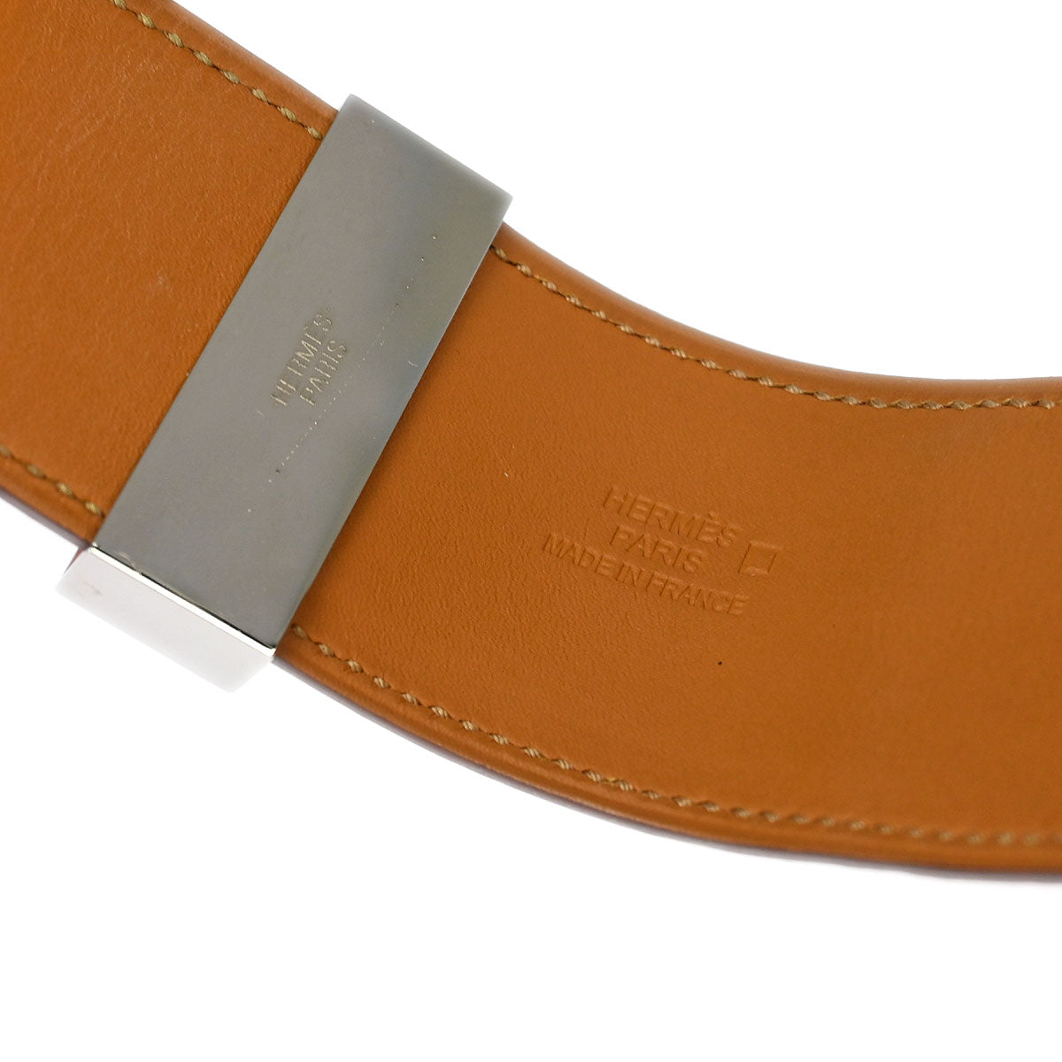 Hermes * Collier De Chien Bangle Orange Alligator #S