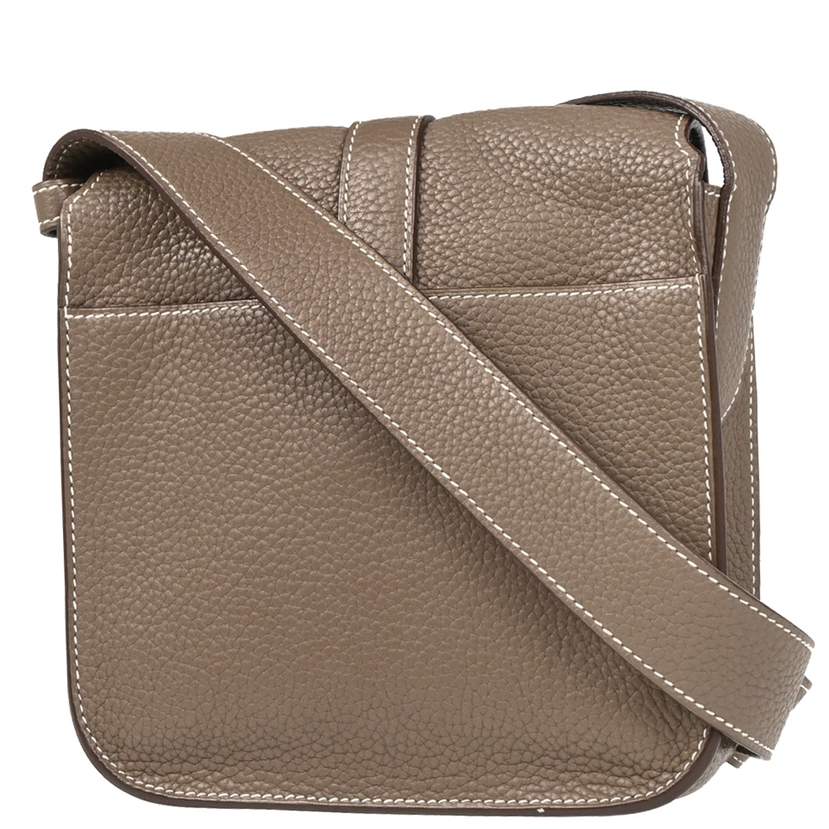 Hermes 2011 Etoupe Taurillon Clemence Pochette Steve Shoulder Bag