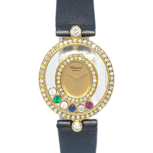 Chopard Happy Diamonds Ref.20/4297 Quartz Watch 18KYG Diamond