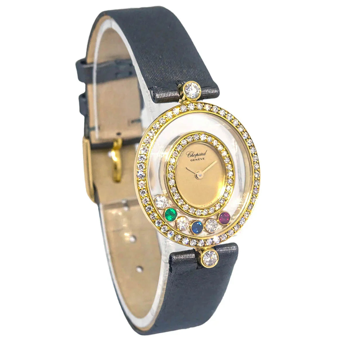 Chopard Happy Diamonds Ref.20/4297 Quartz Watch 18KYG Diamond