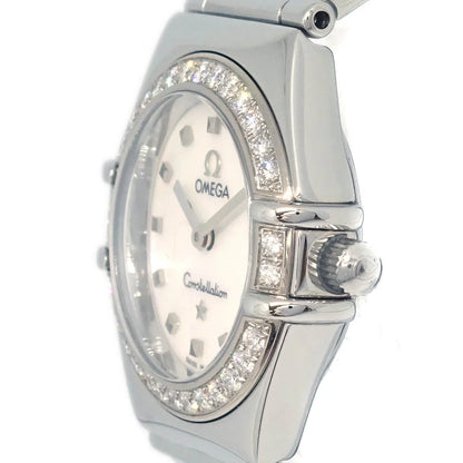 Omega Constellation Quartz Watch SS Diamond Shell