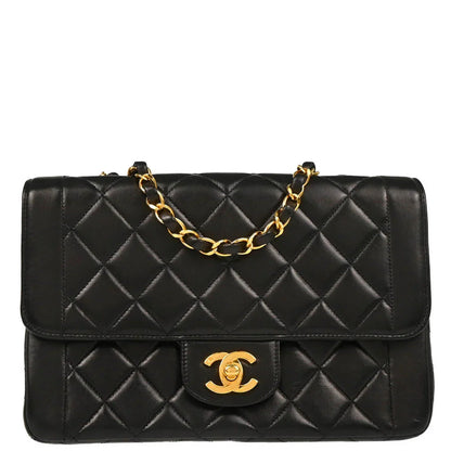 Chanel 1994-1996 Black Lambskin Shoulder Bag