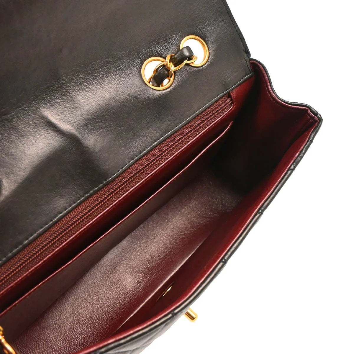 Chanel 1994-1996 Black Lambskin Shoulder Bag