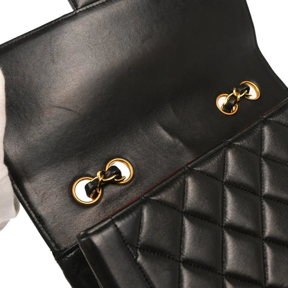 Chanel 1994-1996 Black Lambskin Shoulder Bag