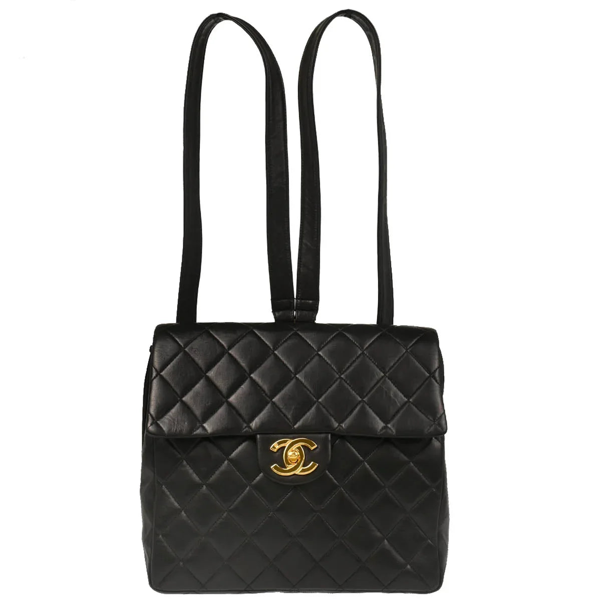 Chanel 1994-1996 Black Lambskin Backpack