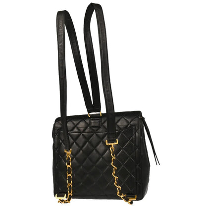 Chanel 1994-1996 Black Lambskin Backpack