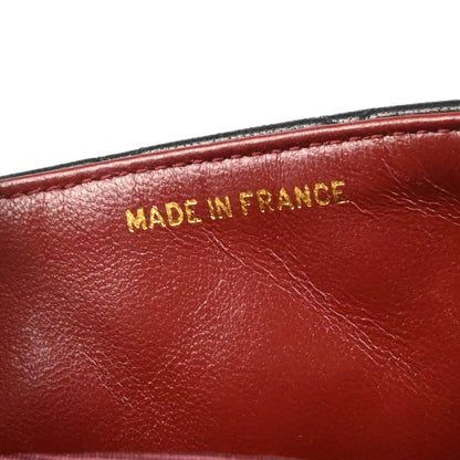 Chanel 1991-1994 Black Lambskin Mini Classic Square Flap Shoulder Bag