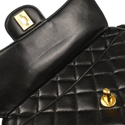 Chanel 1991-1994 Black Lambskin Camera Bag Small