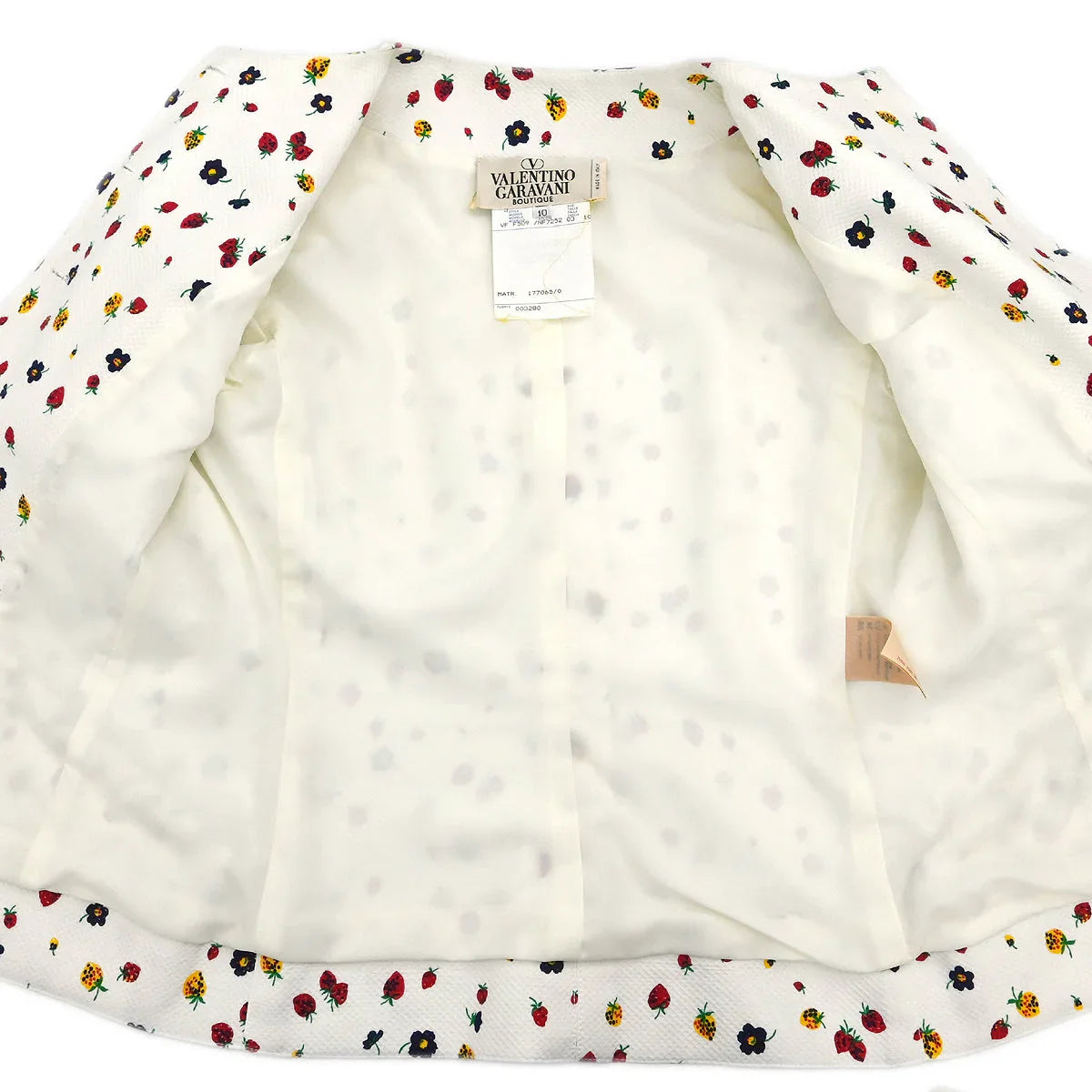 Valentino Garavani Setup Suit Jacket Skirt White #37