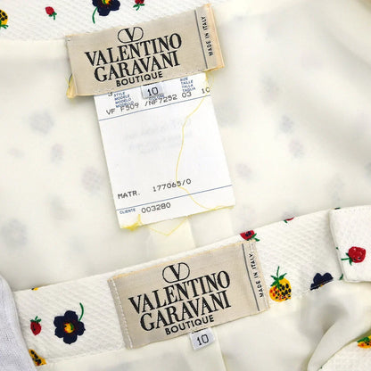 Valentino Garavani Setup Suit Jacket Skirt White #37