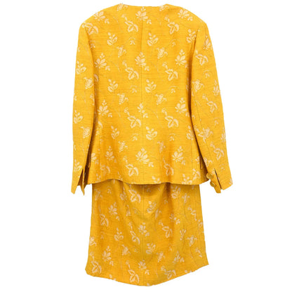 Valentino Garavani Setup Suit Jacket Skirt Yellow #37