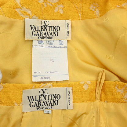 Valentino Garavani Setup Suit Jacket Skirt Yellow #37