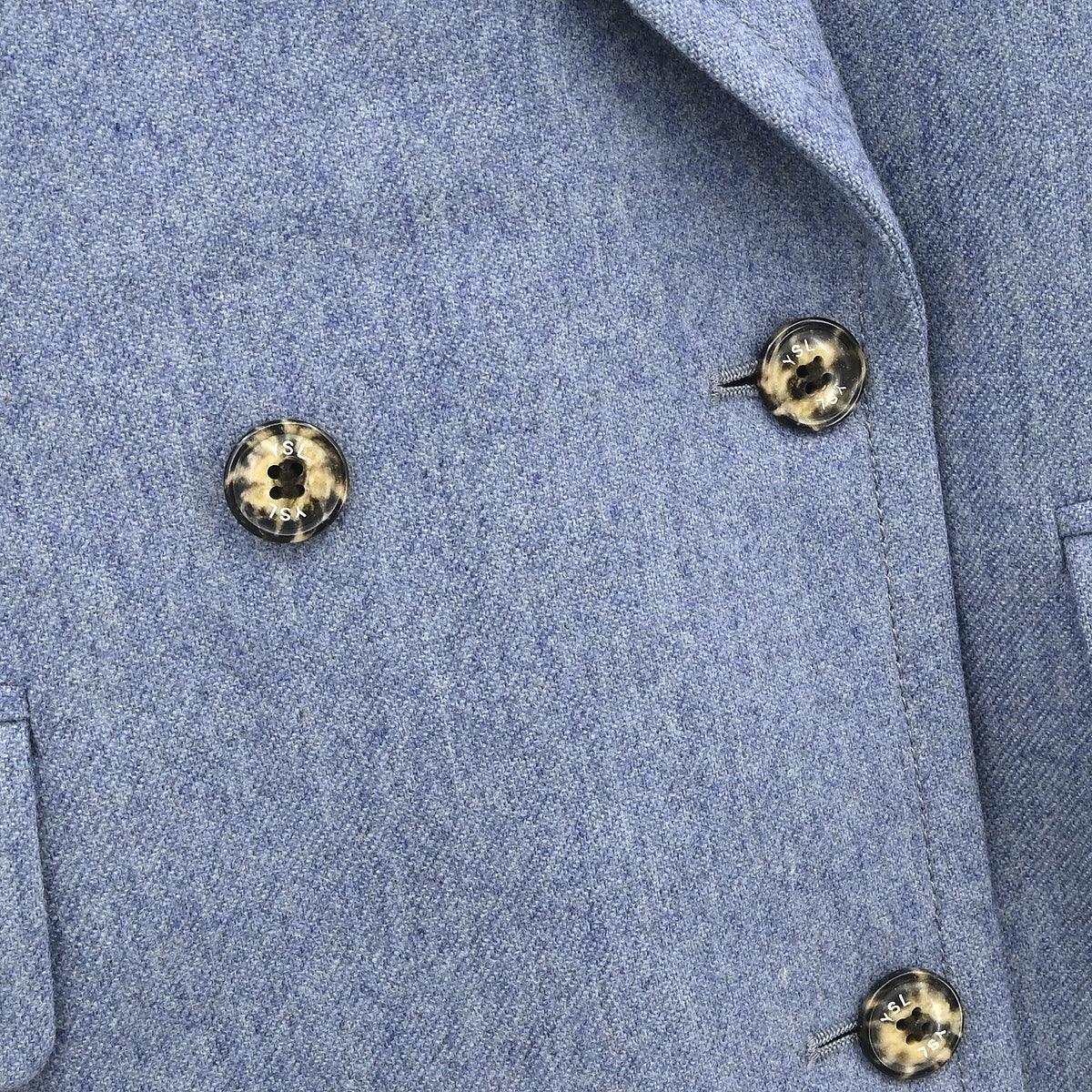 Yves Saint Laurent Double Breasted Jacket Light Blue #38