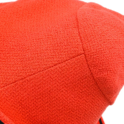 Chanel 1995 Single Breasted Short Sleeve Jacket Vermilion Red #36