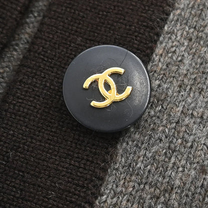 Chanel 1996 Ensemble Cardigan Top Brown #38
