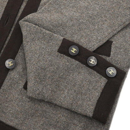 Chanel 1996 Ensemble Cardigan Top Brown #38