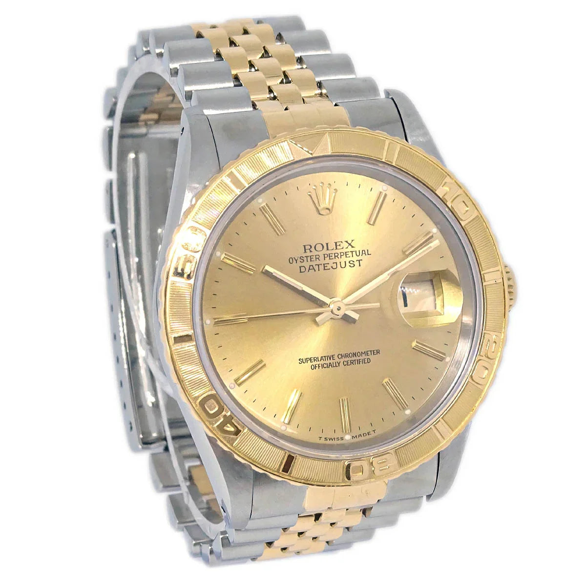 Rolex Oyster Perpetual Datejust Thunderbird Ref.16263 36mm Watch 18KYG SS