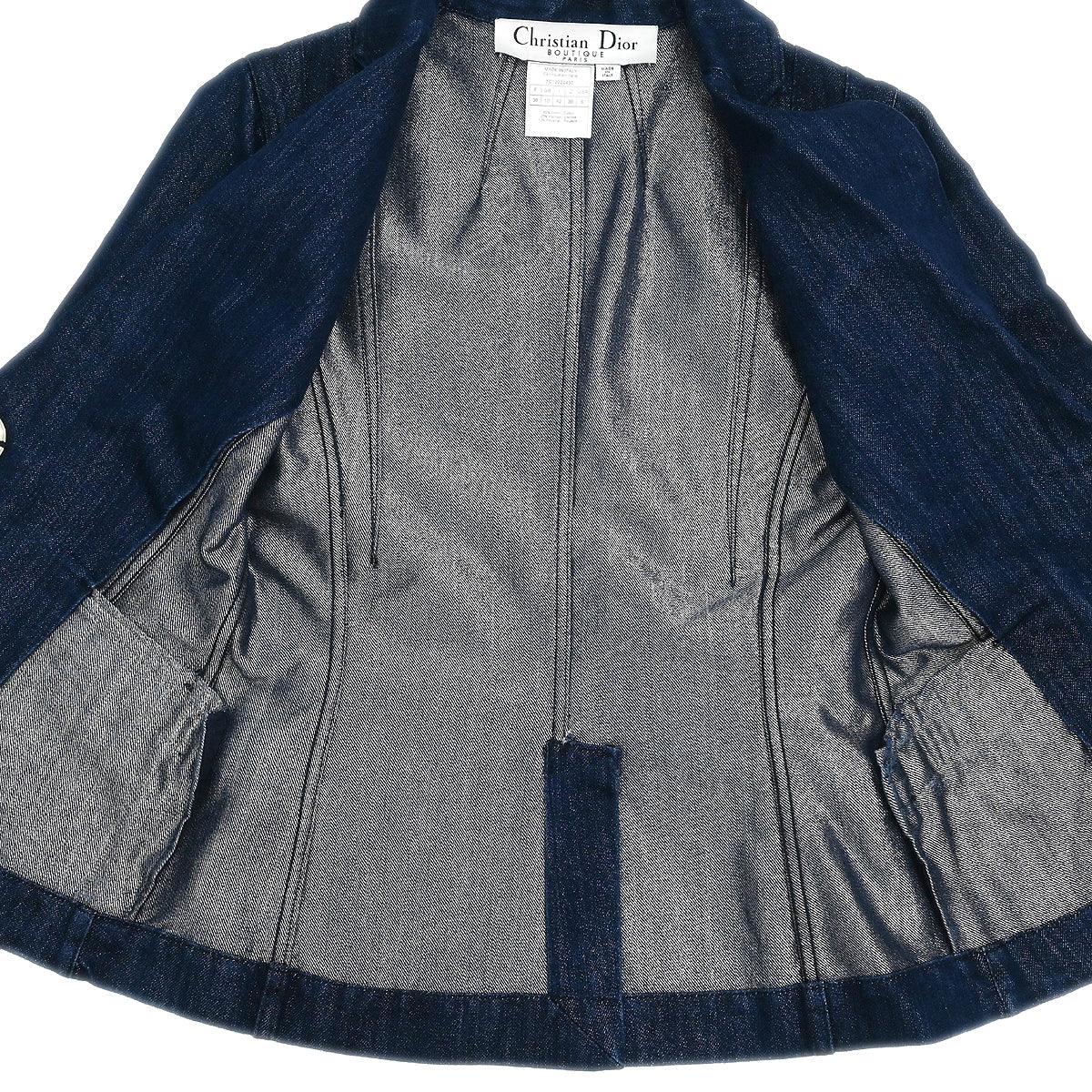 Christian Dior 2007 Single Breasted Denim Jacket Indigo #42
