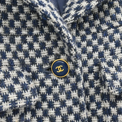 Chanel 1995 Single Breasted Jacket Light Navy #42
