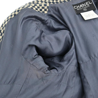 Chanel 1995 Single Breasted Jacket Light Navy #42