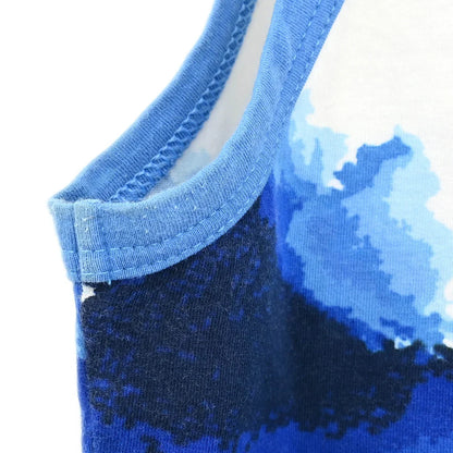 Chanel 2002 Surf Line Sleeveless Tank Top Blue #38