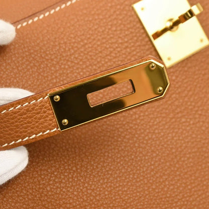 Hermes Gold Togo Kelly 32 Retourne Handbag